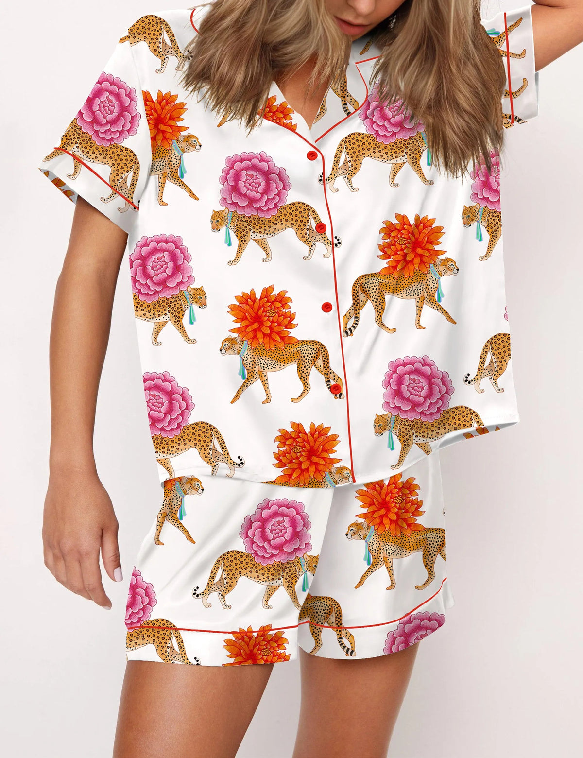 Flowers Print Pajama Set