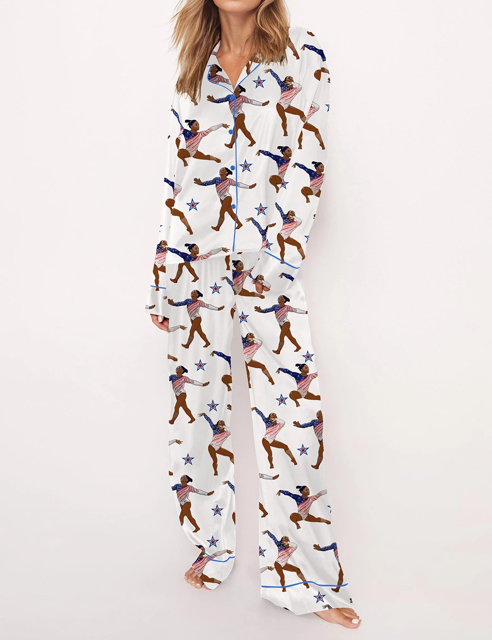 Gymnastics Champion Satin Pajama Set	