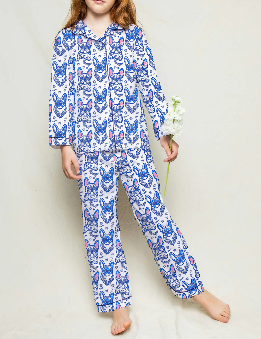 Classy Dog Kid's Silky Satin Pajama Set 