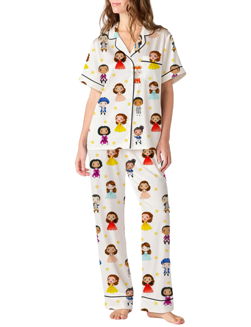 Hamilton Musical Silky Satin Pajama Pants Set For Women
