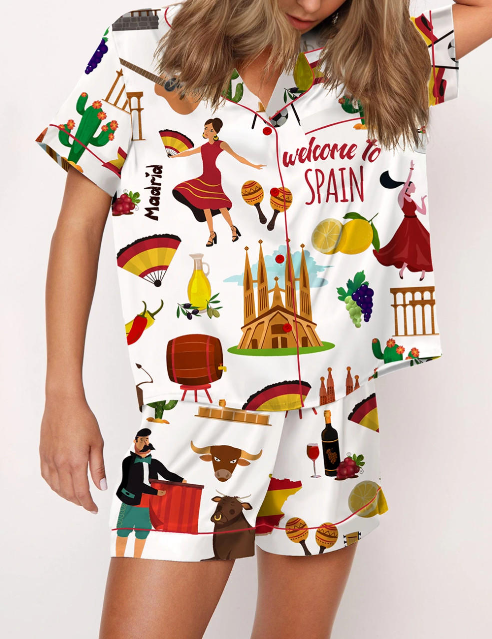 Spain Travel Europe Pajama Set	