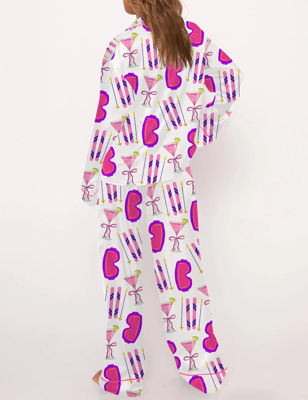 Ski Weekend Satin Pajama Set For Women	
