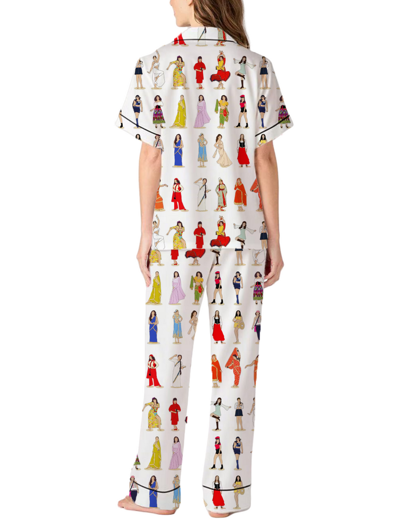 Bollywood Queens Silky Satin Pajama Pants Set For Women