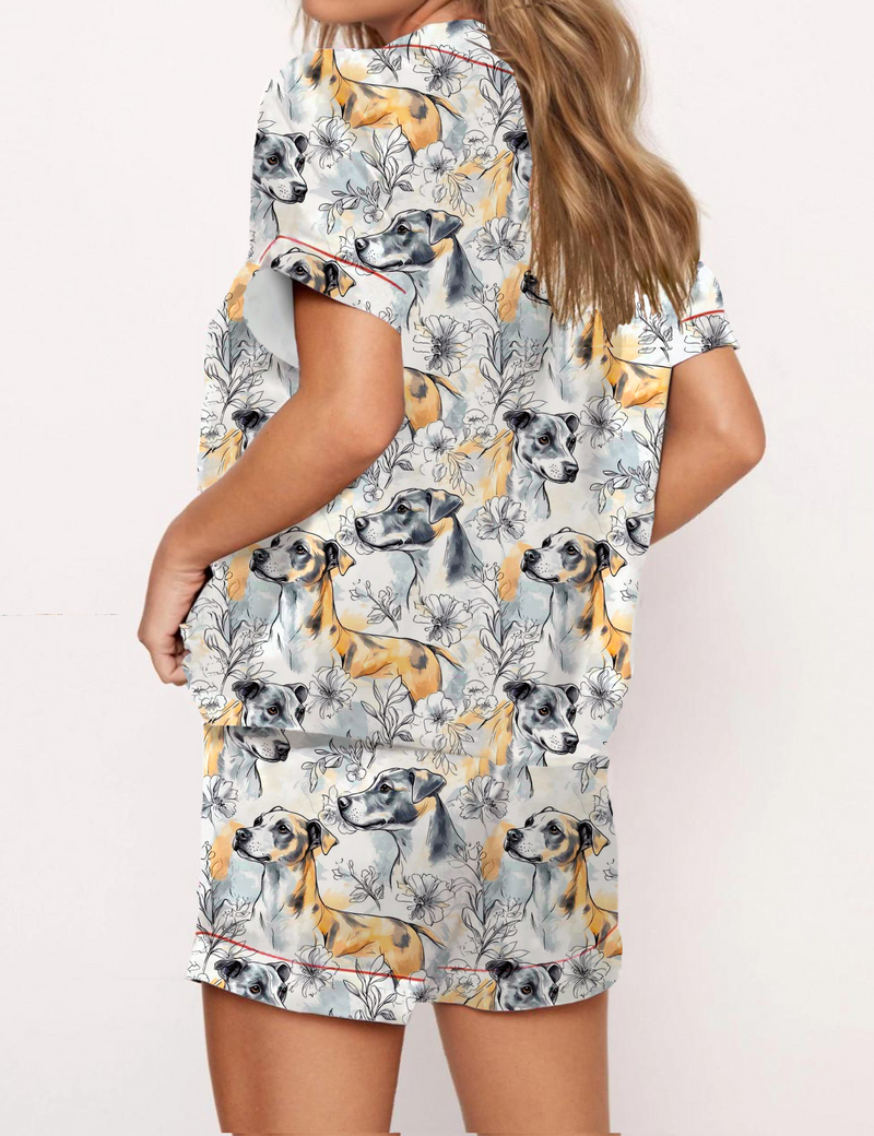 Silky Satin Pajama Short Set For Women