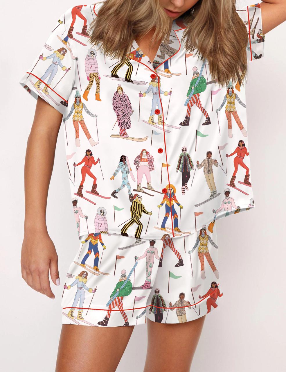Ski Satin Pajama Set For Women	