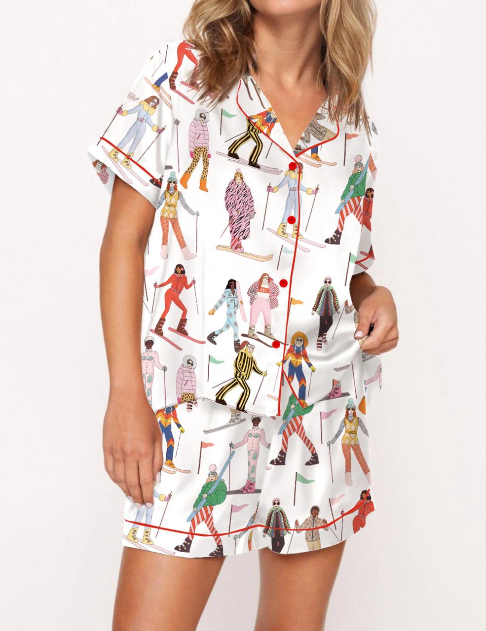 Ski Satin Pajama Set For Women	
