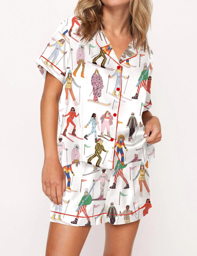 Ski Satin Pajama Set For Women	