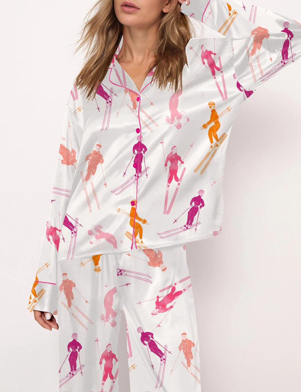 Apres Ski Satin Pajama Set For Women	
