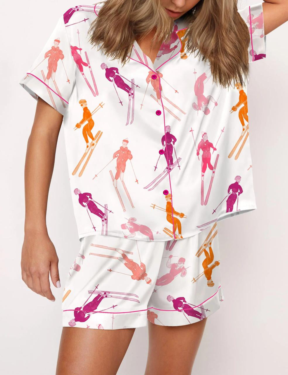 Apres Ski Satin Pajama Set For Women	