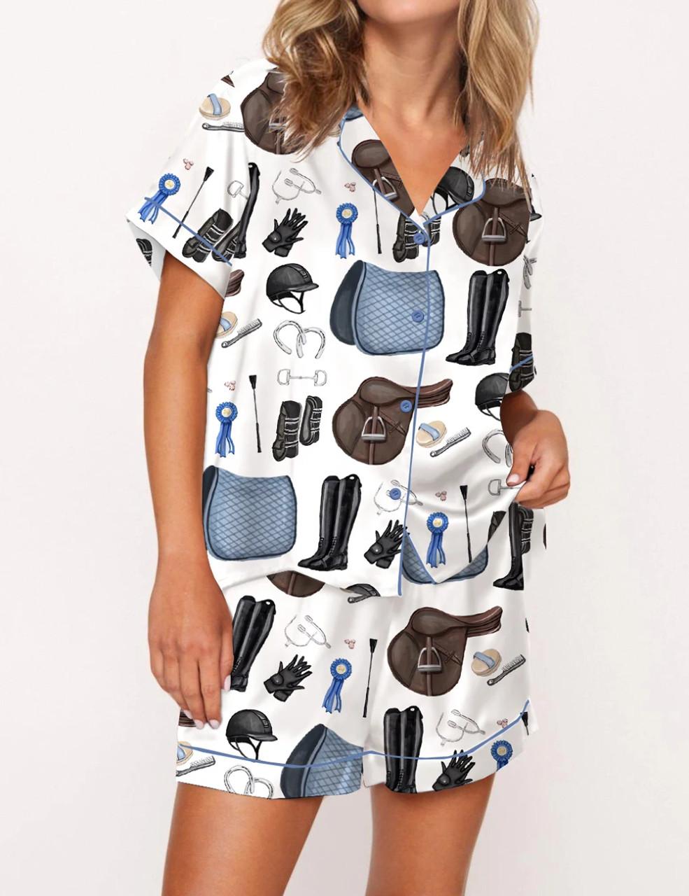 Equestrian Horse Show Satin Pajama Set	