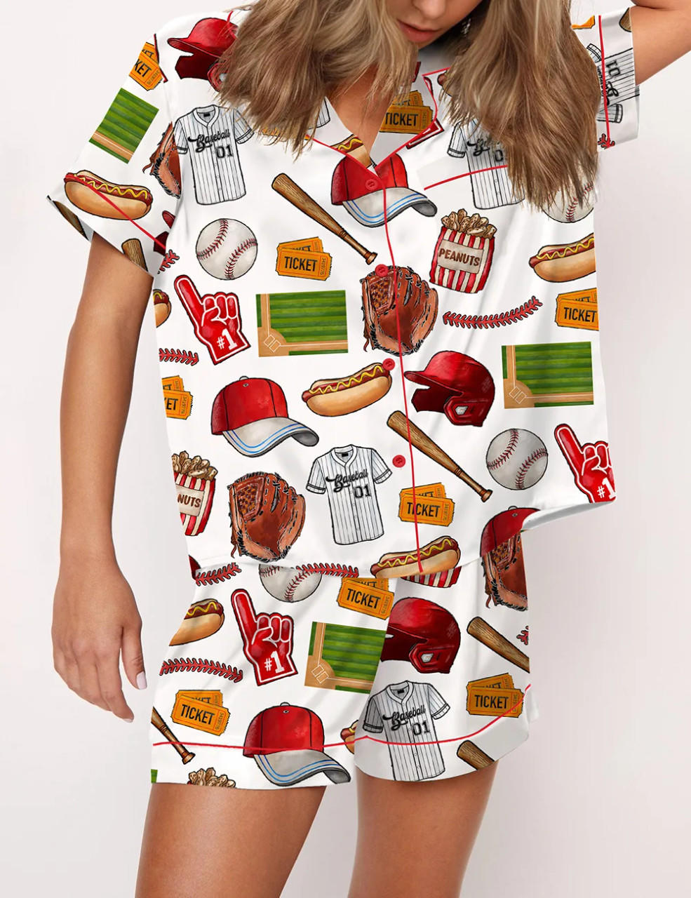 Baseball Player Pajama Set	