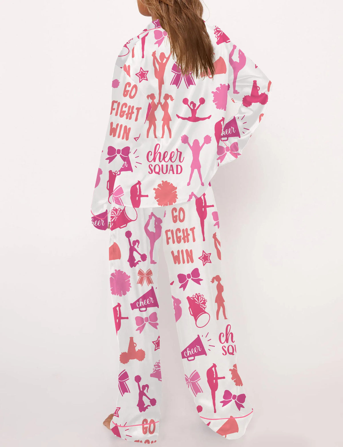 Cheerleading Silky Satin Pajama Set For Women	