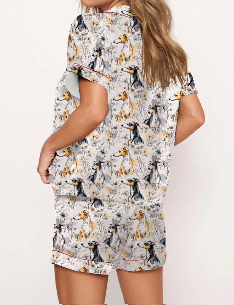 Silky Satin Pajama Short Set For Women