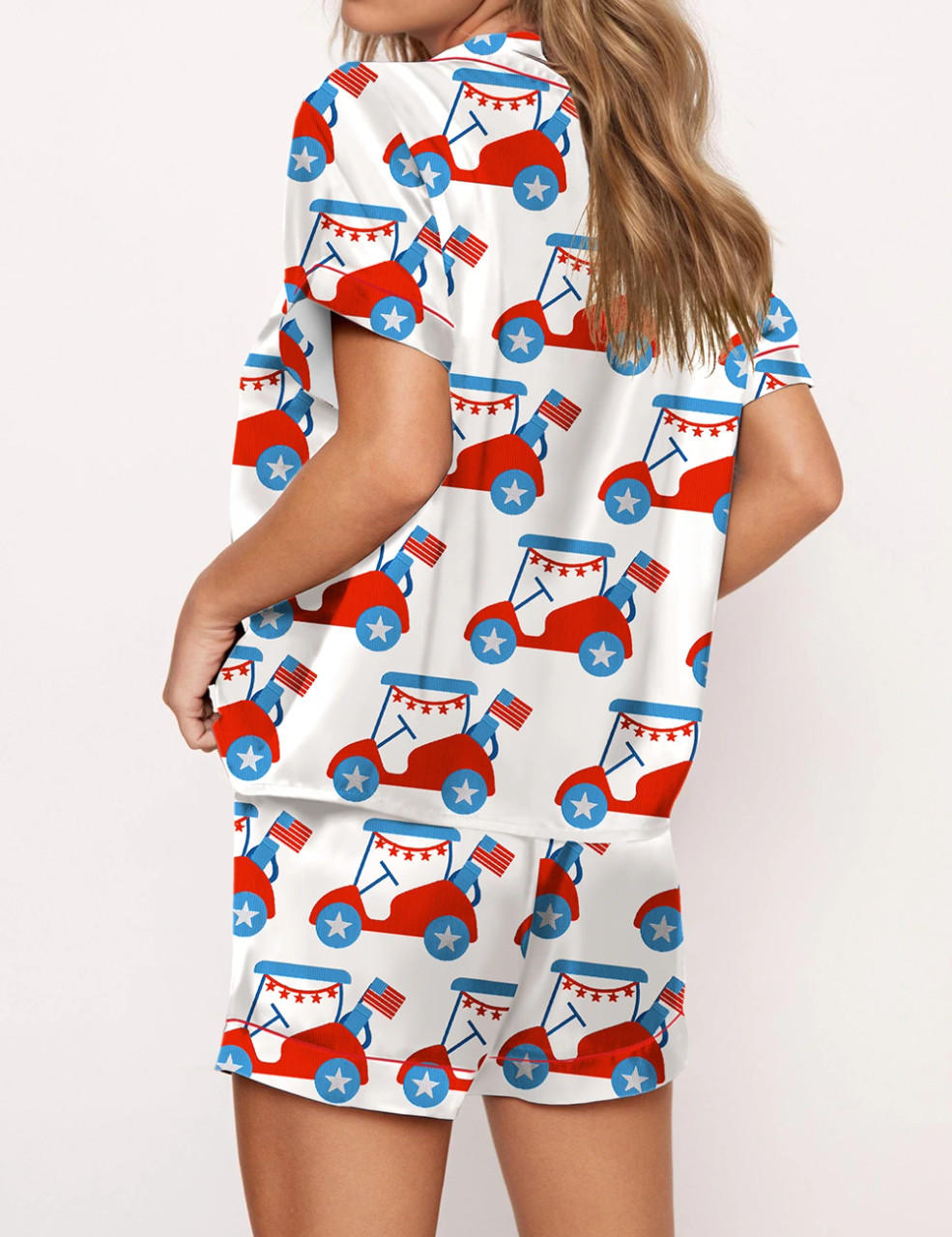 4th Of July Golf Cart Pajama Set	