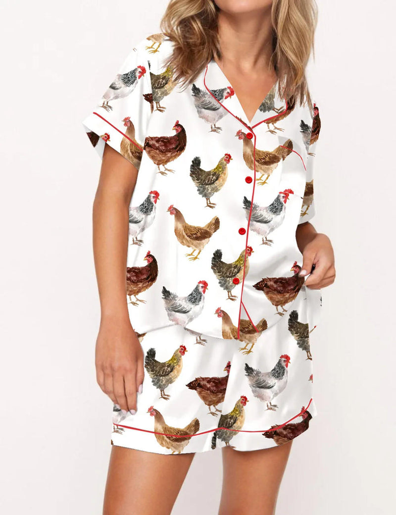 Crazy Chicken Lady Pajama Set	