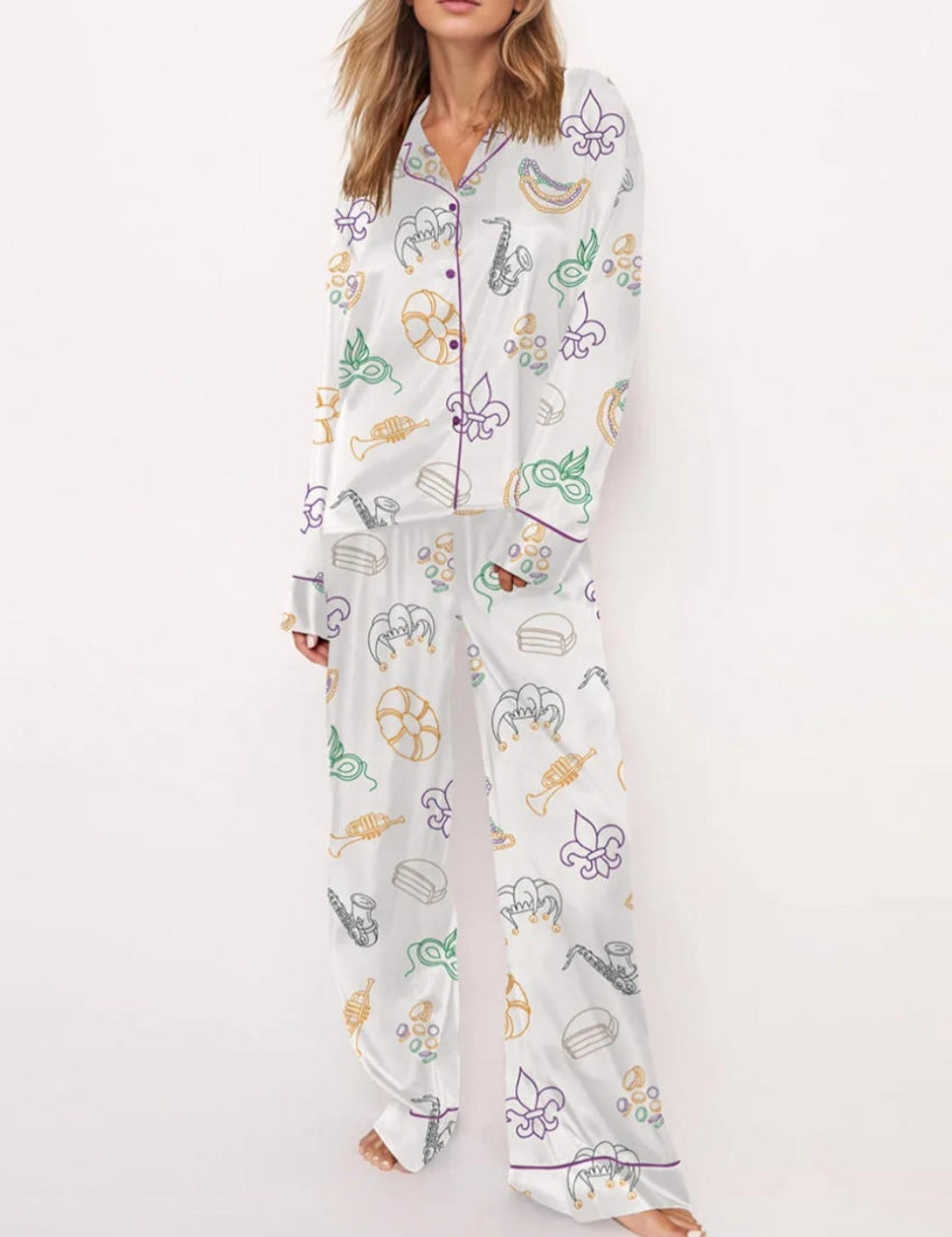 Mardi Gras Laissez Les Bons Temps Rouler Pajama Set	