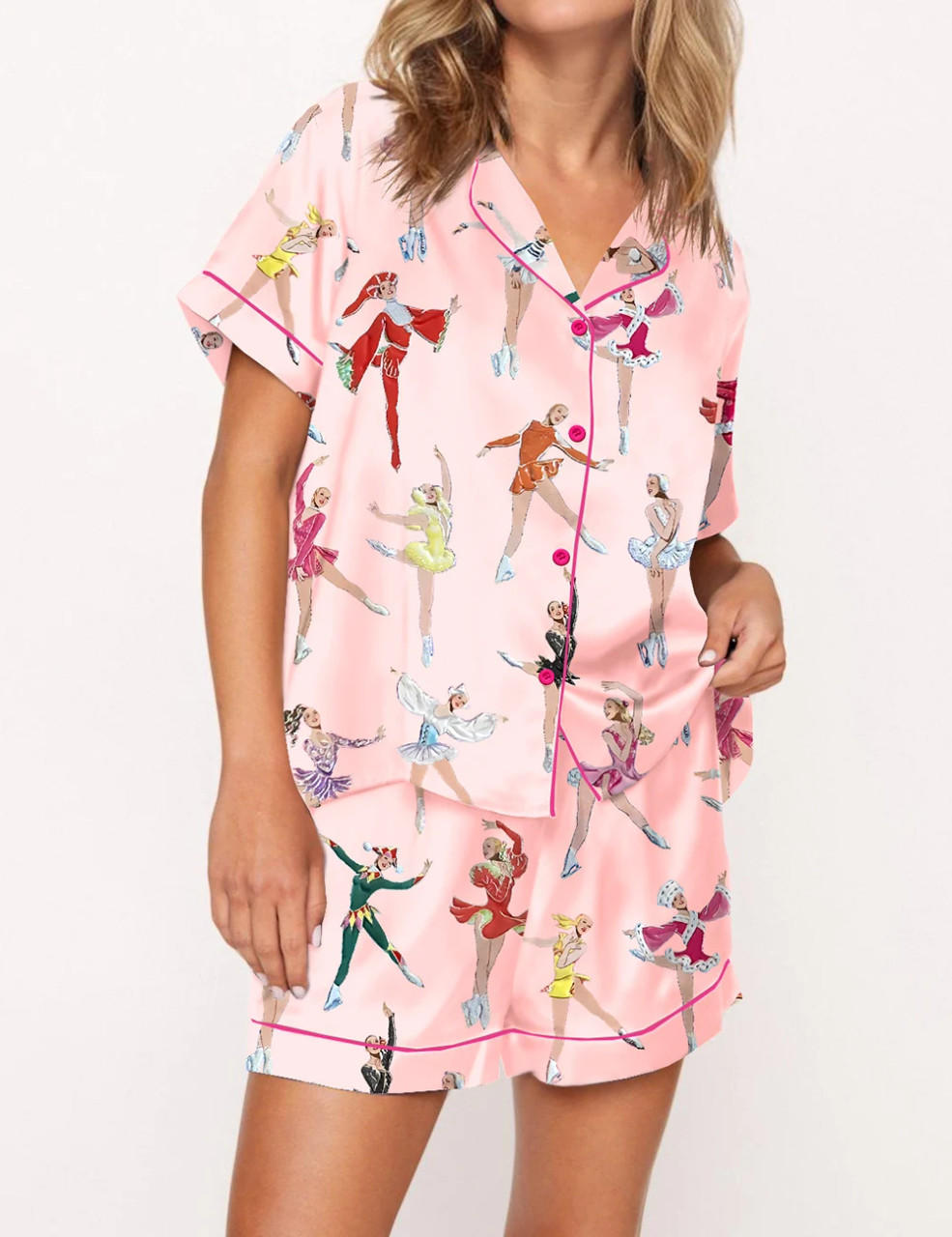 Figure Skating Satin Pajama Set	