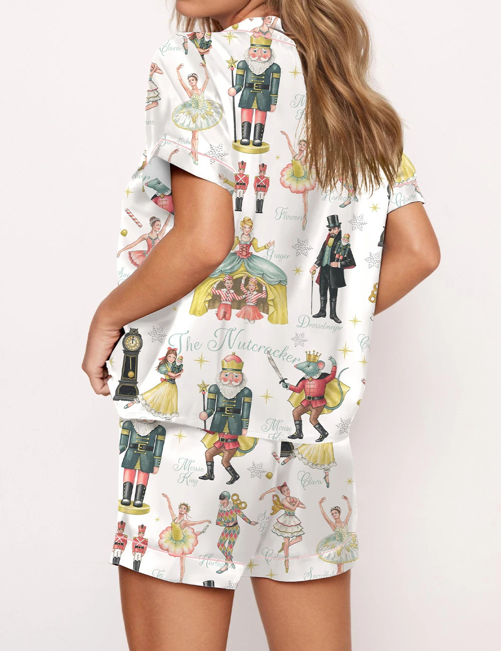 Nutcracker Ballet Christmas Satin Pajama Set	