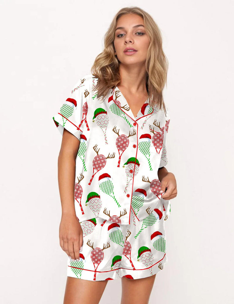 Tennis Racket Christmas Pajama Set	