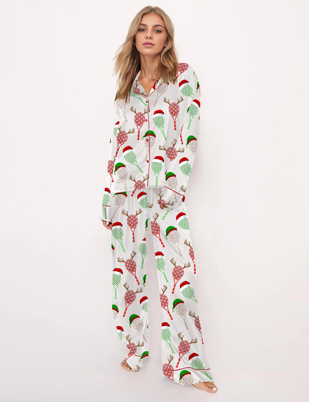 Tennis Racket Christmas Pajama Set	