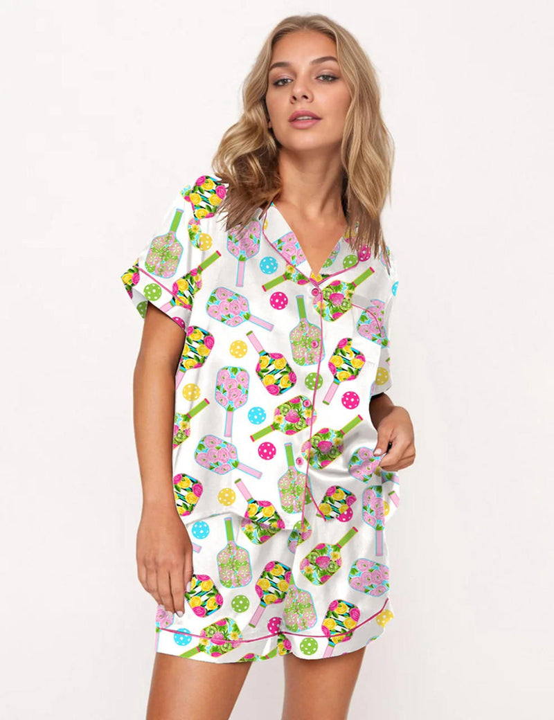Colorful Pickleball Pajama Set	