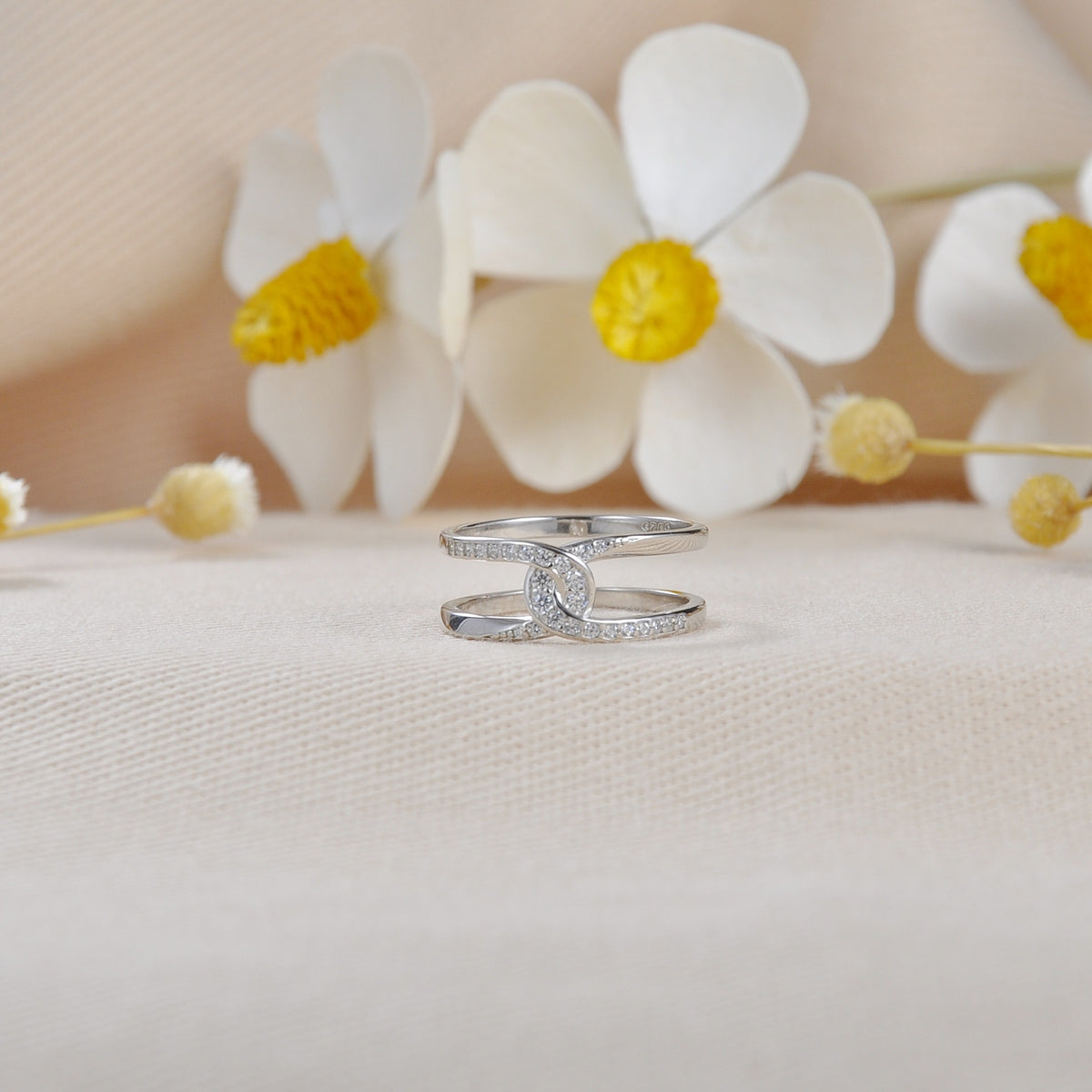 To My Daughter Mother&Daughter Forever Linked Together Ring