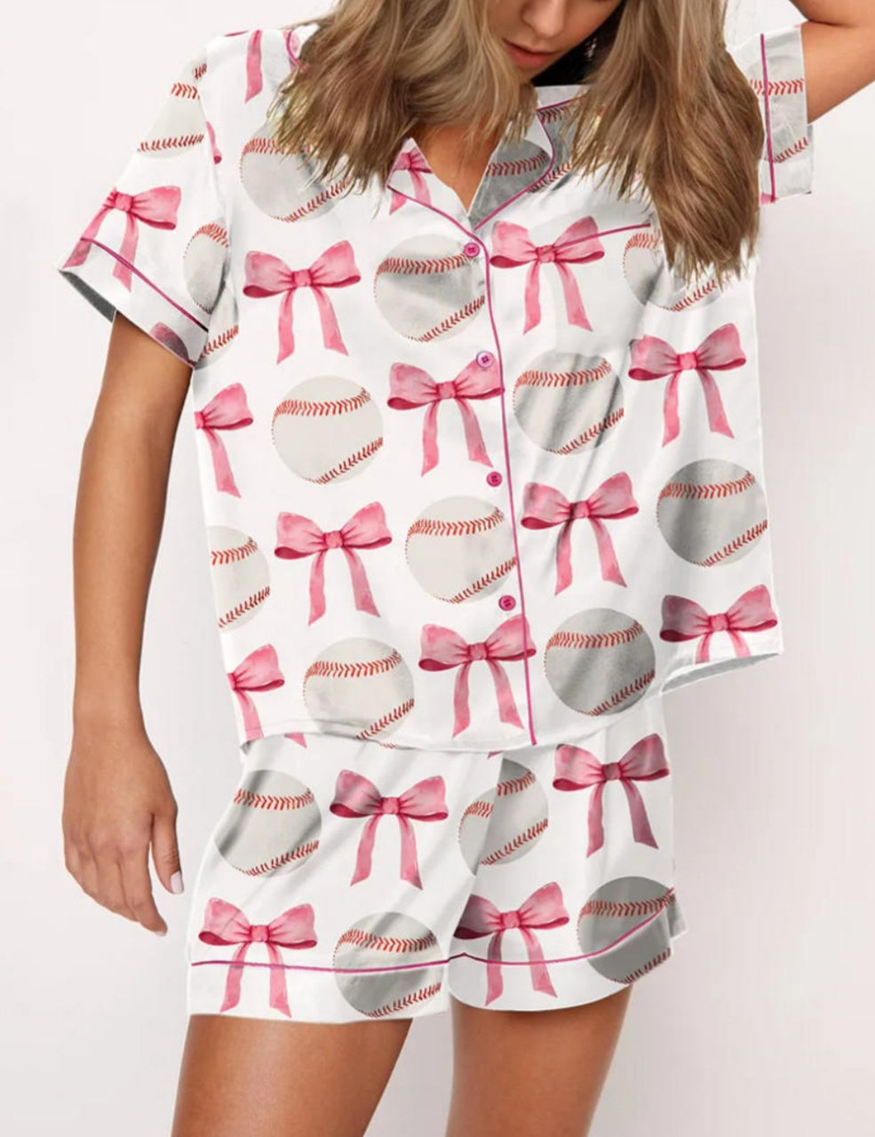 Coquette Baseball Mom Pajama Set	