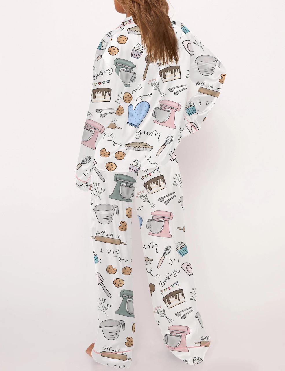 Baking Satin Pajama Set For Women	