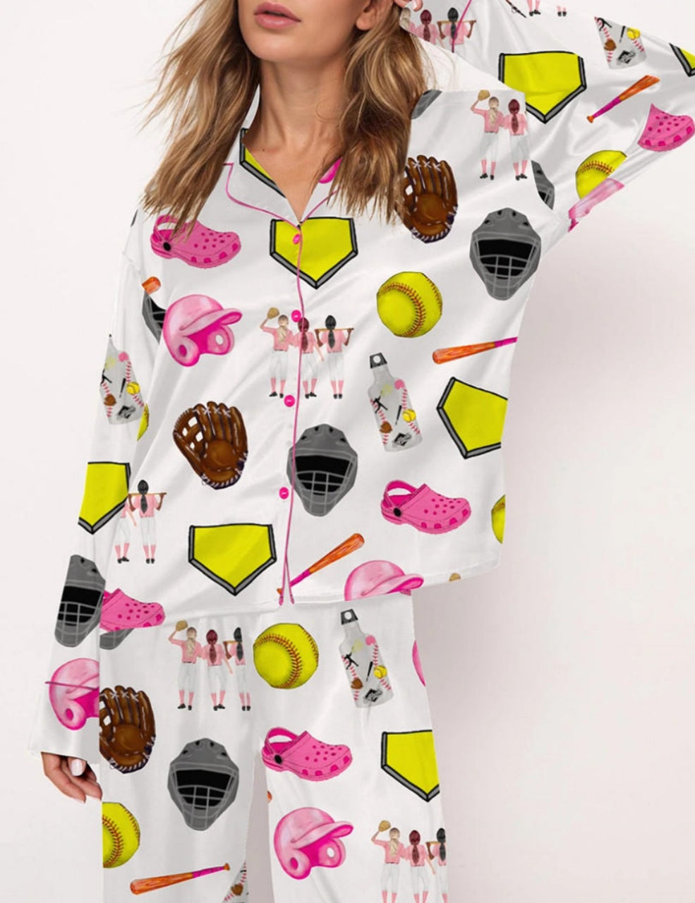 Softball Theme Pajama Set	