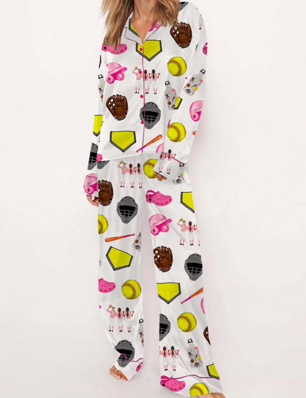 Softball Theme Pajama Set	