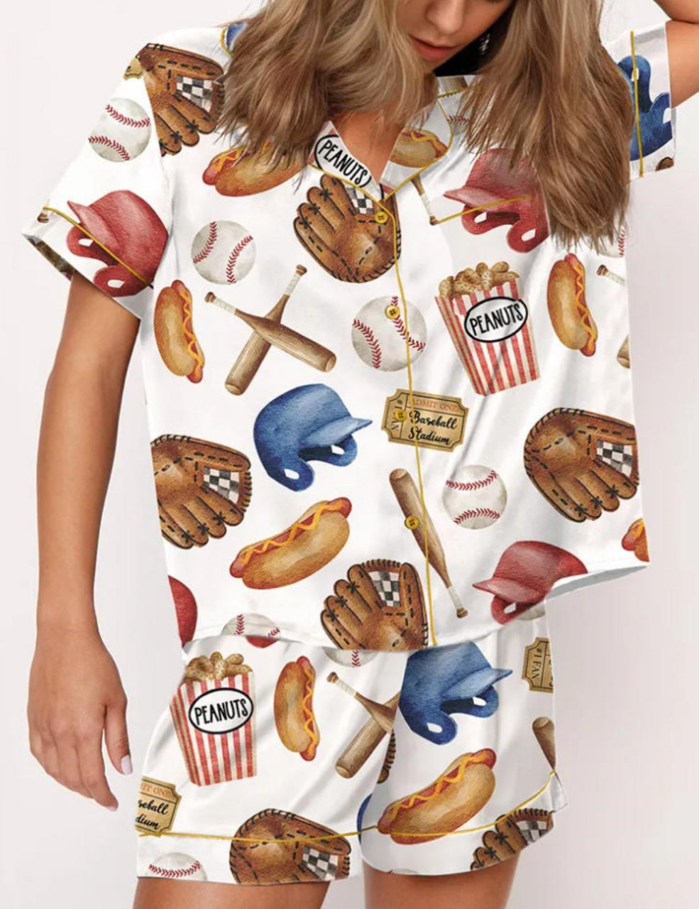 Baseball Game Pajama Set	