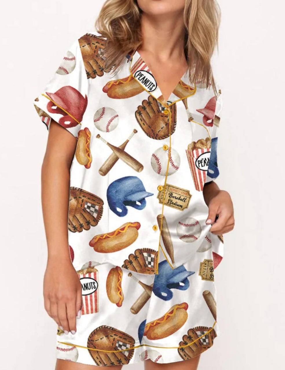 Baseball Game Pajama Set	
