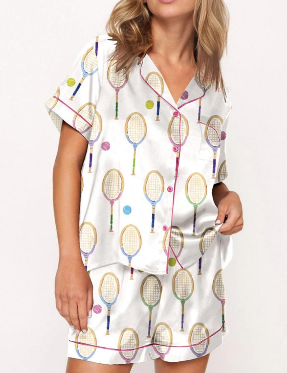 Colorful Tennis Lover Pajama Set	