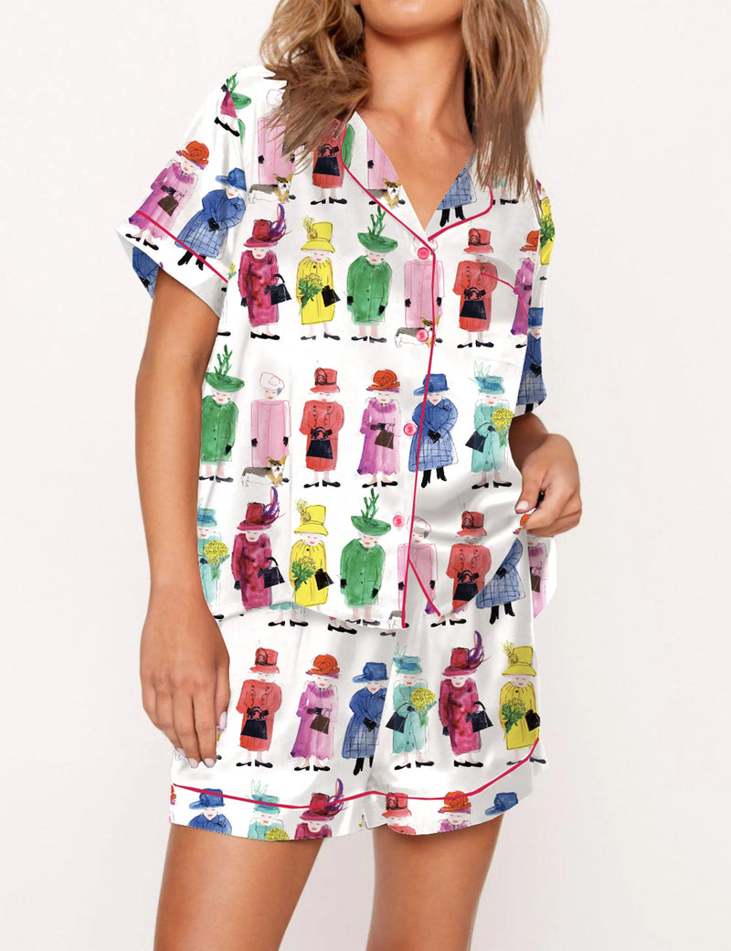 Queen Elizabeth II Rainbow Pajama Set	