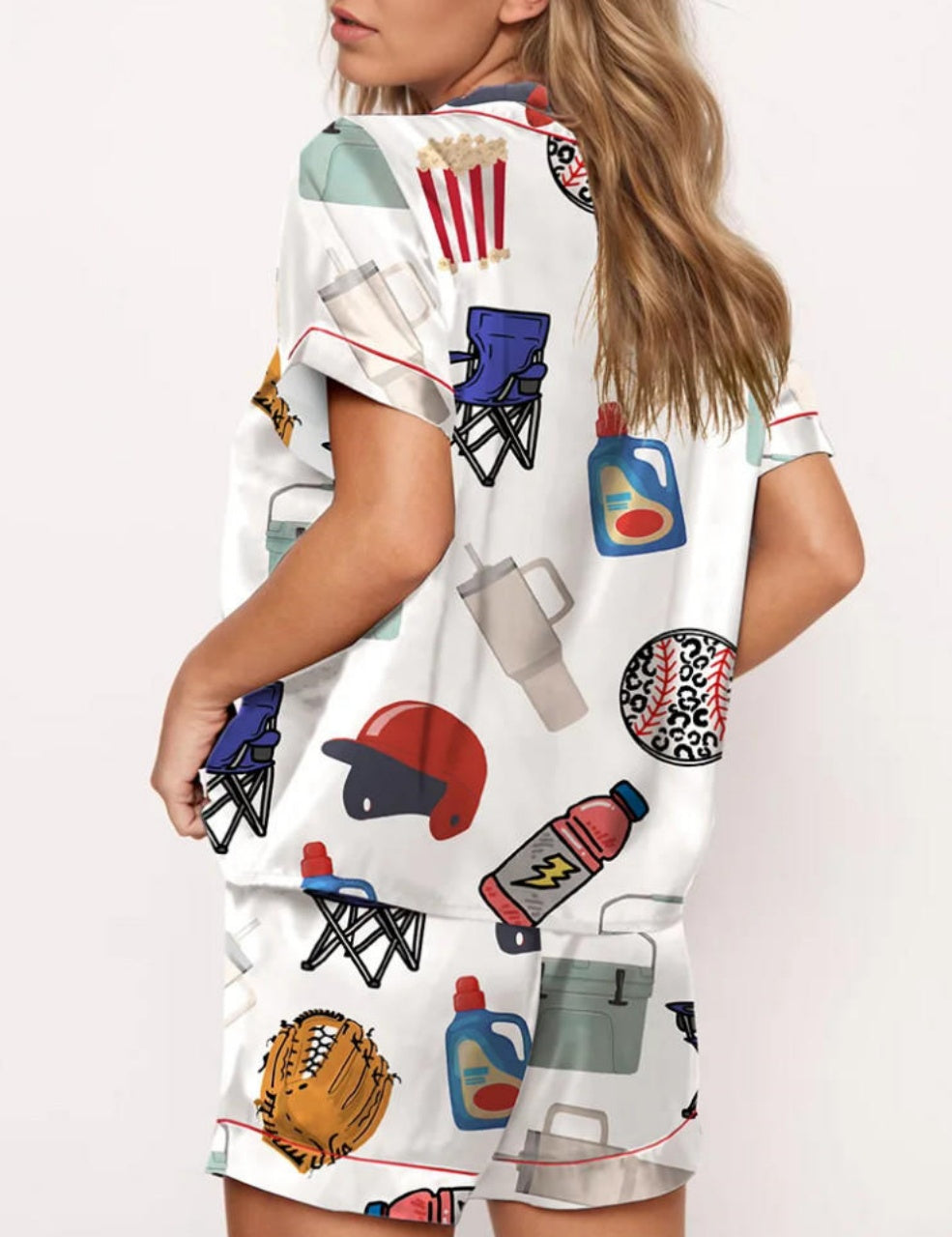 Baseball Mom Ball Field Stanley Cup Pajama Set	