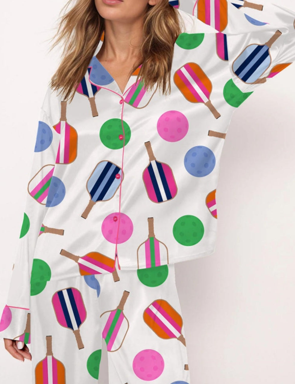 Pickleball Graphic Pajama Set	