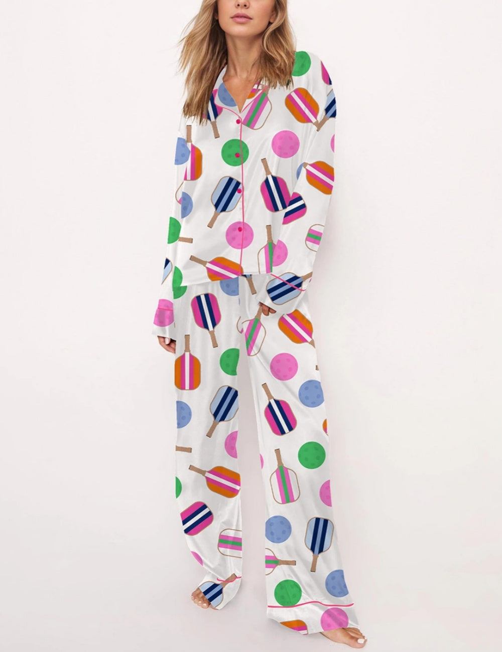 Pickleball Graphic Pajama Set	