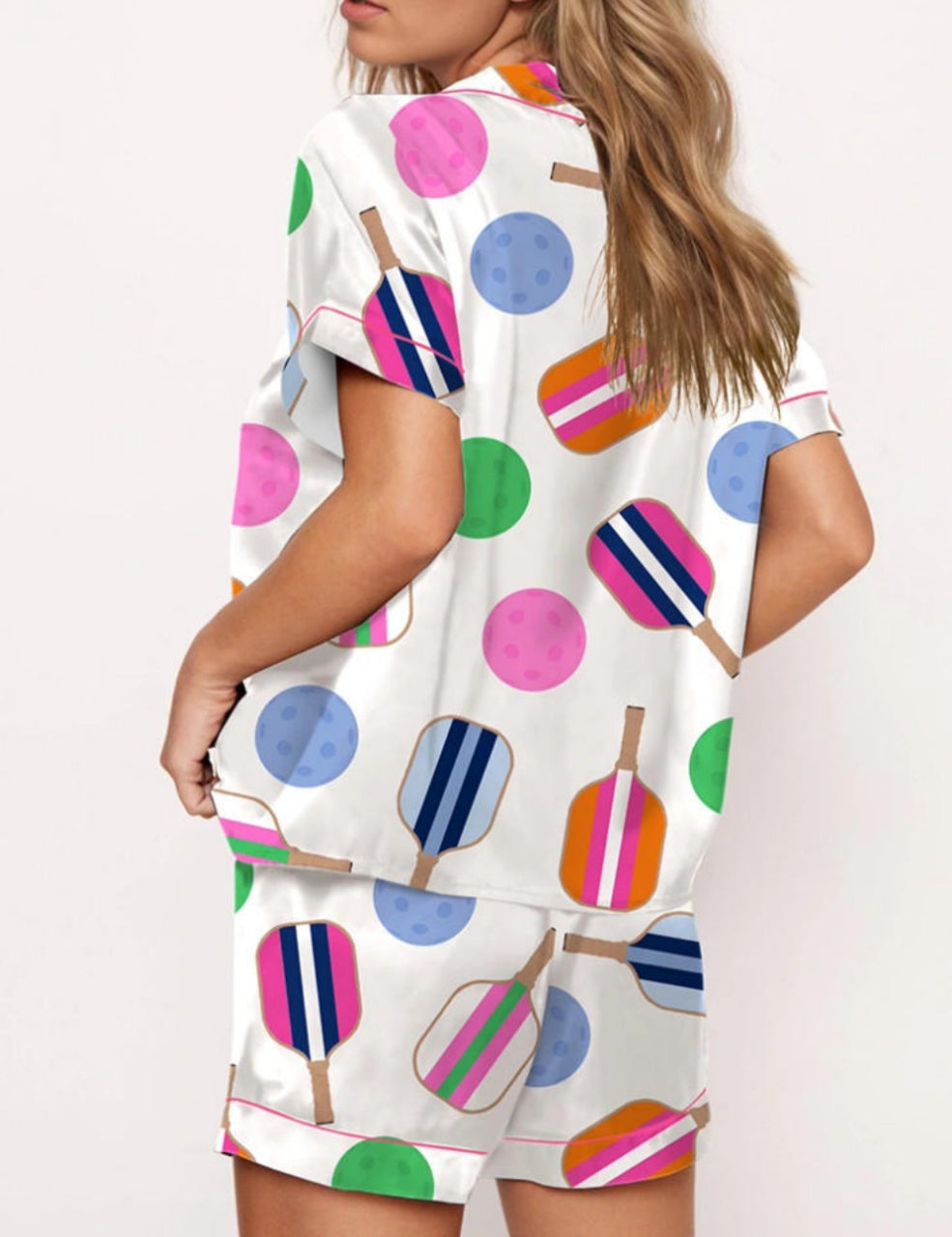 Pickleball Graphic Pajama Set	