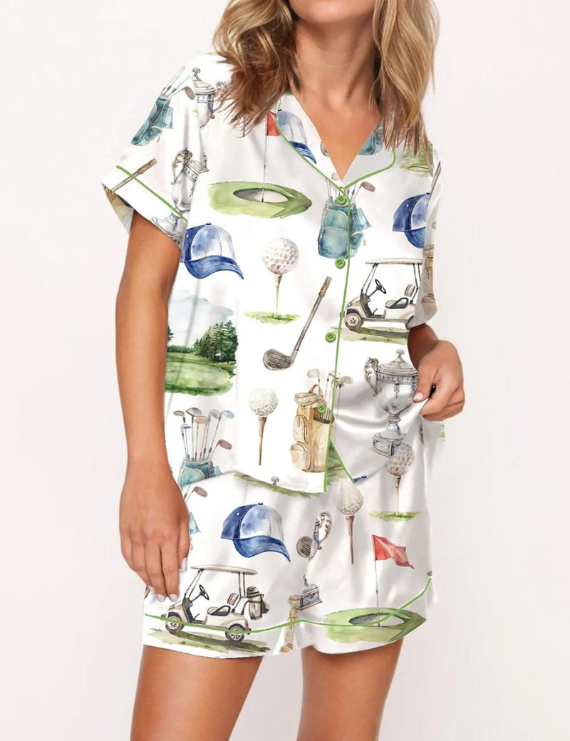 Golf Sport Satin Pajama Set	