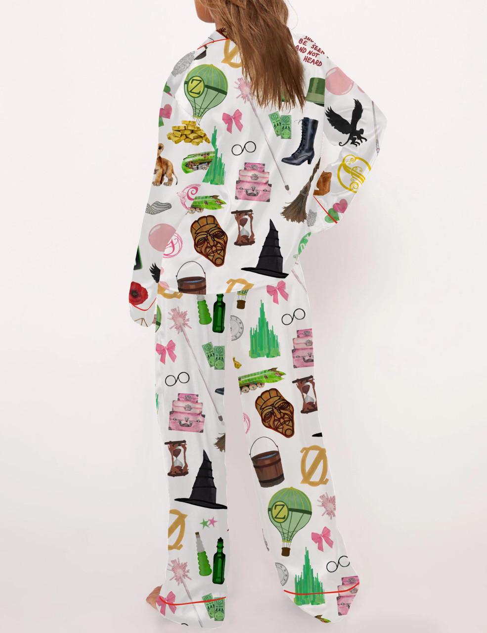Wicked Movie Satin Pajama Set For Women	