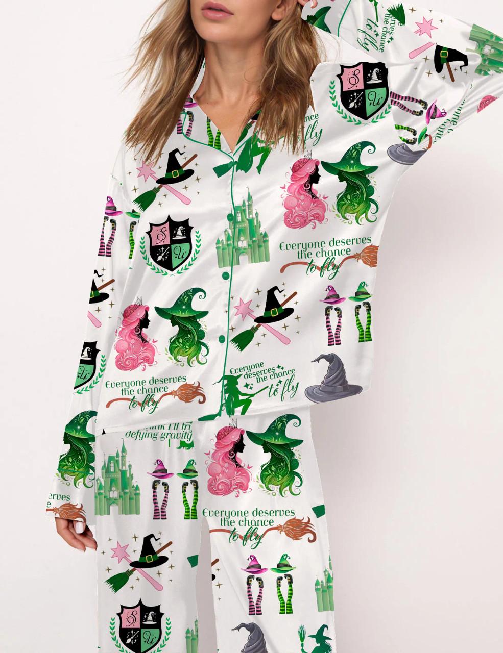 Wicked Musical Movie Satin Pajama Set For Women	