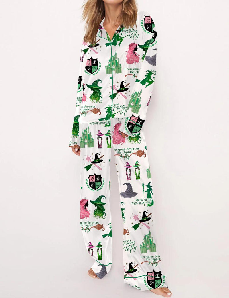Wicked Musical Movie Satin Pajama Set For Women	