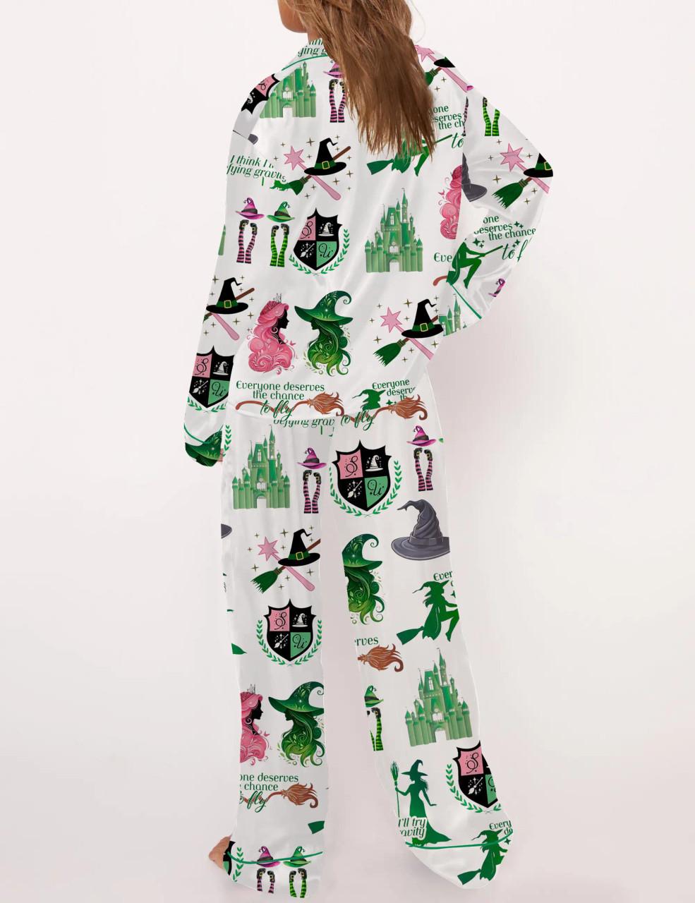 Wicked Musical Movie Satin Pajama Set For Women	