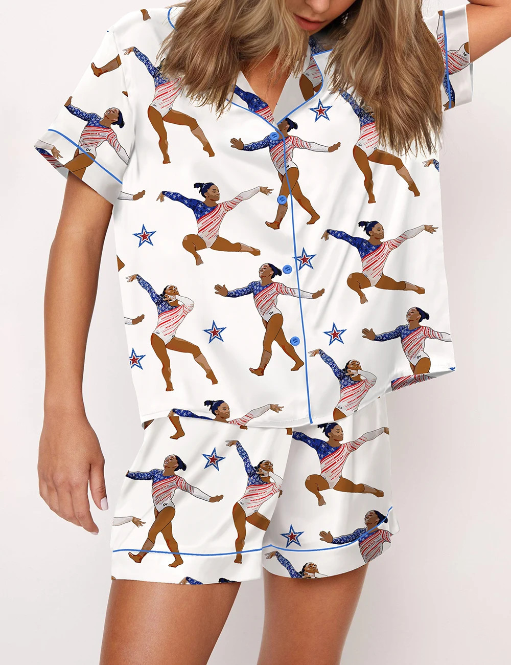 Gymnastics Champion Satin Pajama Set	
