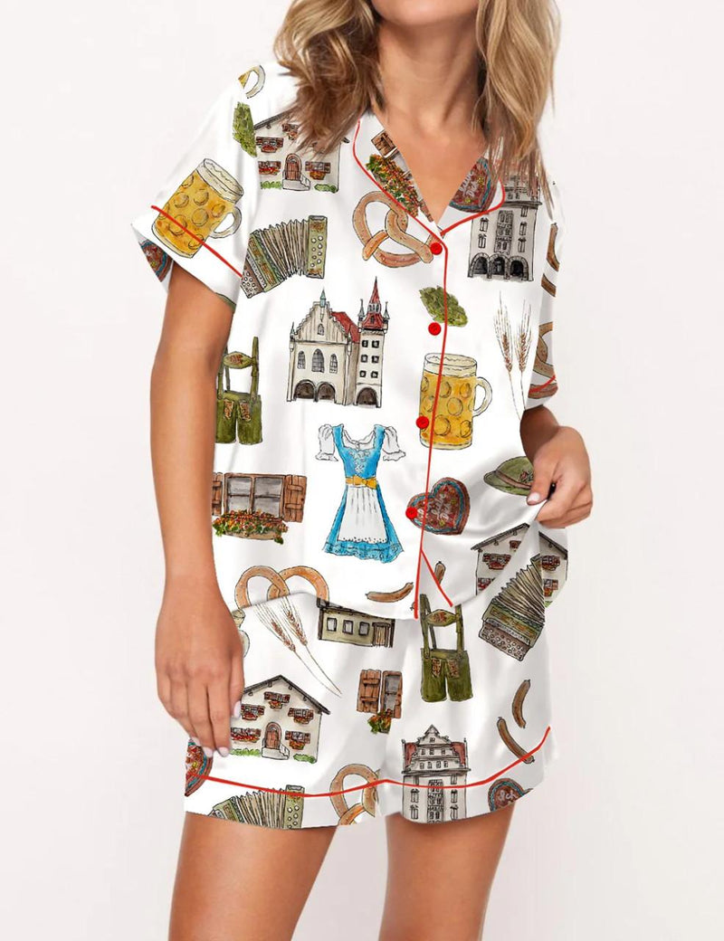 Oktoberfest Satin Pajama Set	