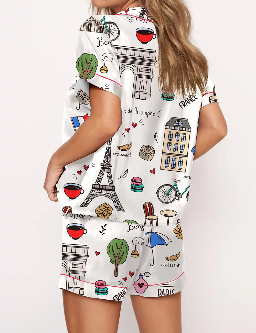 Paris Travel Olympic City Pajama Set	