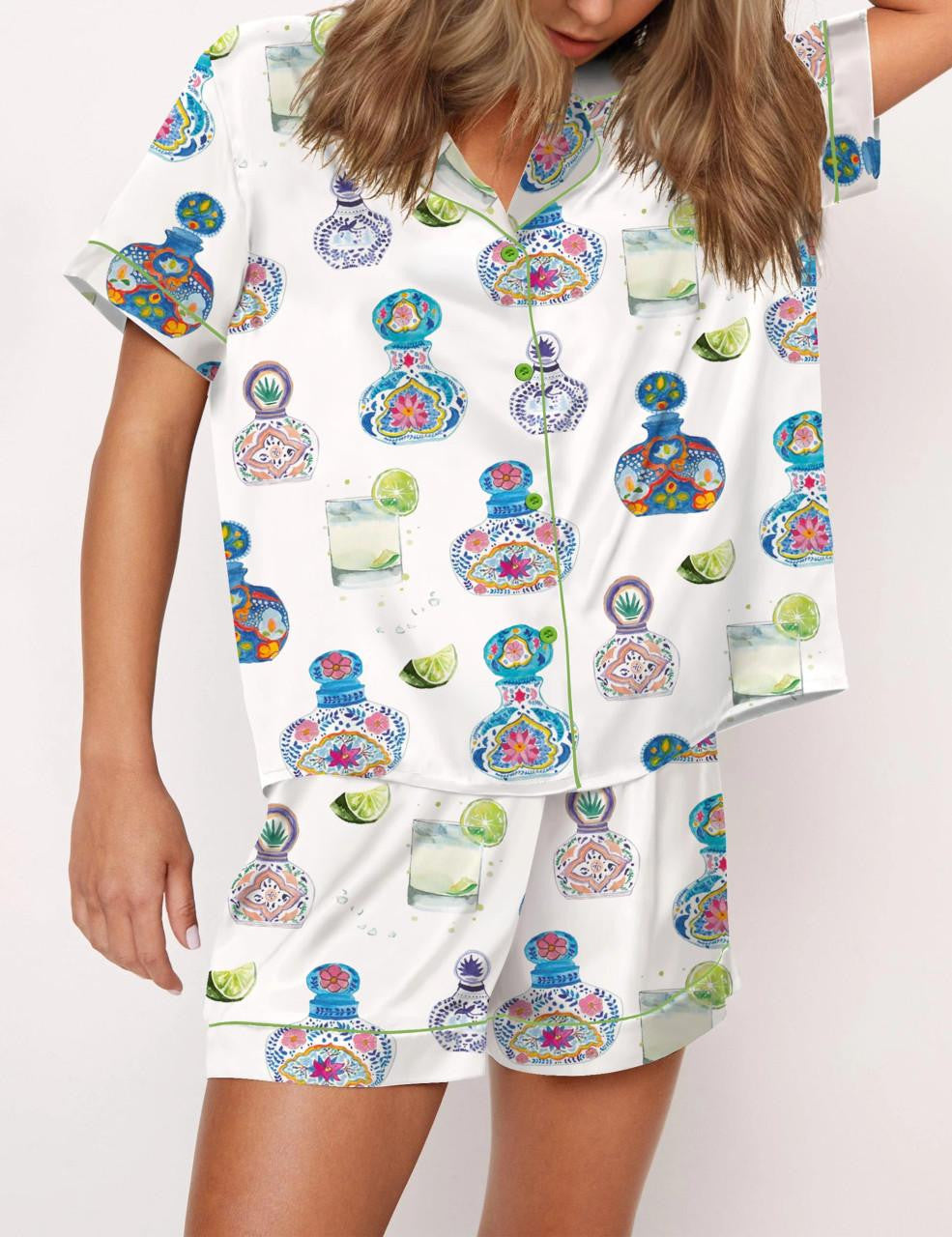 Tequila Satin Pajama Set For Women	