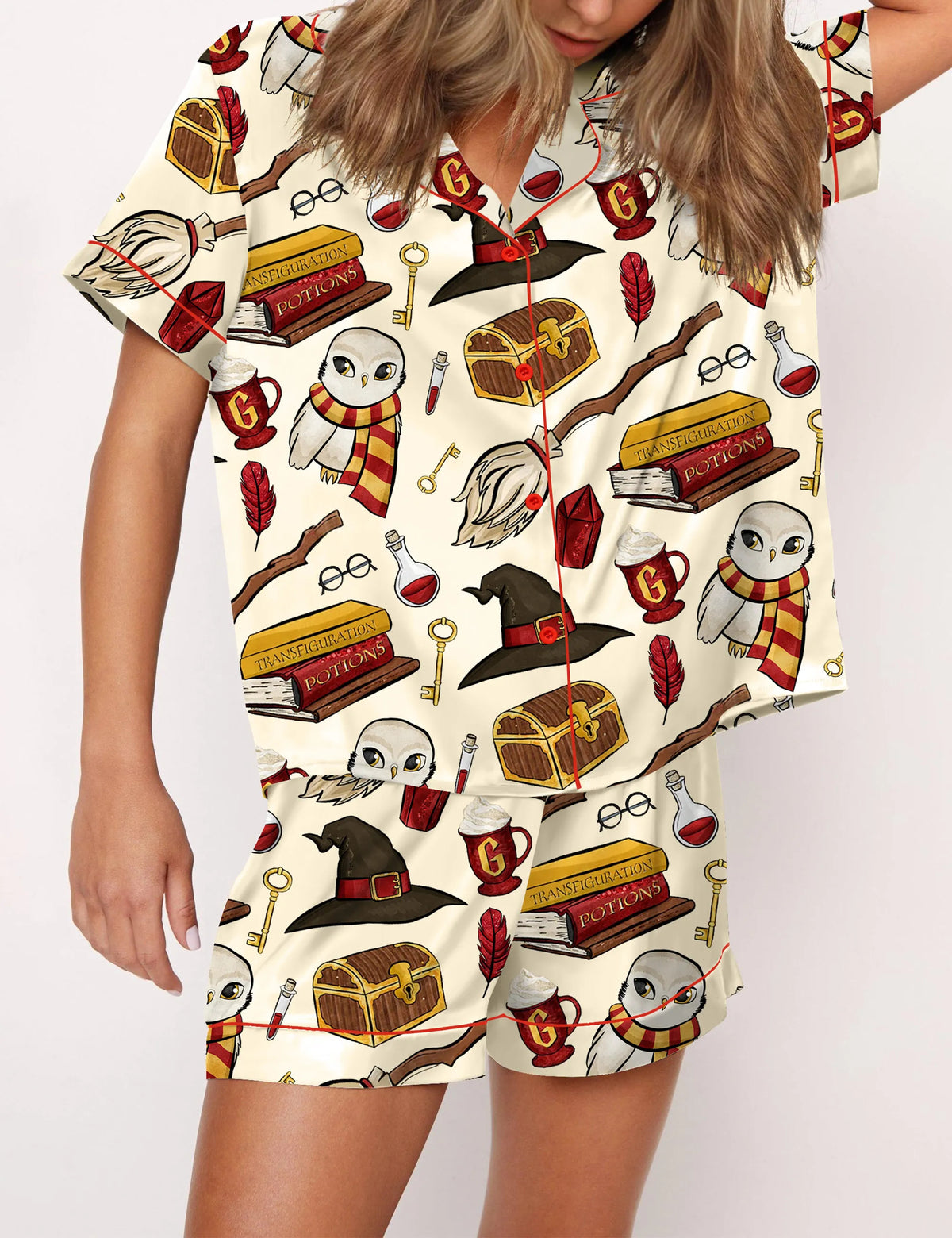 Wizard School G Silky Satin Pajama Set For Women	