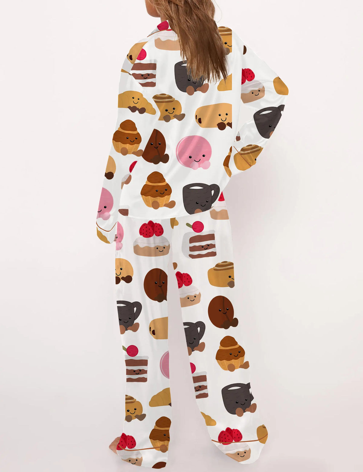 Plushies Bakery Silky Satin Pajama Set For Women	