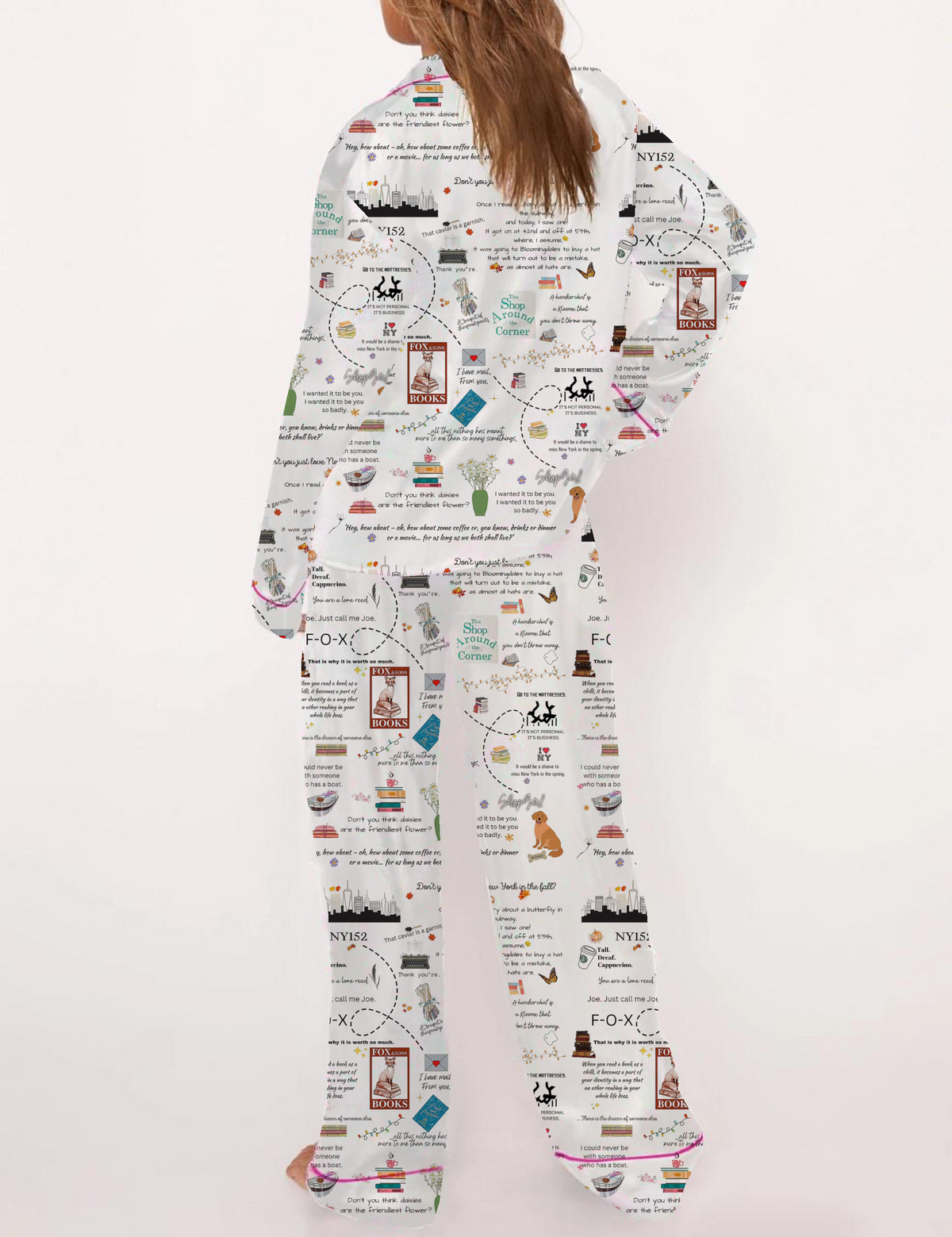 You've Got Mail Silky Satin Pajama Set For Women